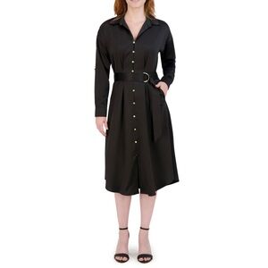 French Connection Black Long Sleeve Dress